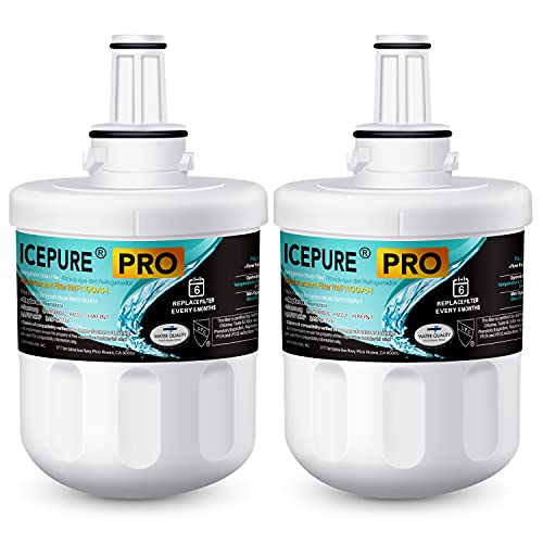 ICEPURE Pro DA29-00003G NSF401&473&53&42 Repuesto certificado para Samsung DA29-00003A, Aqua-Pure Plus DA29-00003B, HAFCU1, RS22HDHPNSR RSG257AARS RF267AERS, HDX-FMS-1 Filtro de agua para refrigerador, paquete de 2