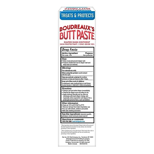 Boudreaux's Butt Paste Ungüento para piel sensible, hipoalergénico