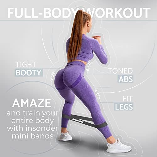 Juego de bandas de resistencia para ejercicio, bandas elásticas para entrenamiento, bandas ligeras de bucle medio y pesado, para piernas, glúteos, yoga, crossfit, fitness, terapia física, equipo de entrenamiento para el hogar, para mujeres y hombres
