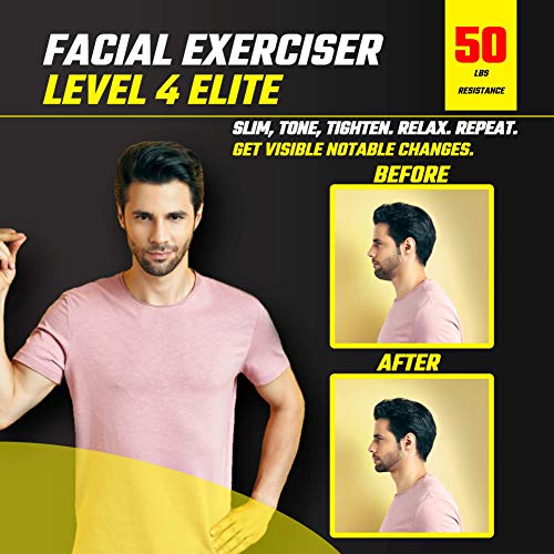 Jawzrsize Tonificador Facial, Aparato ejercitador de mandíbula y Equipo tonificador de Cuello (Niveles de múltiples resistencias Disponibles)