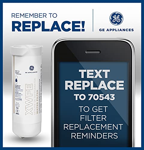 GE XWFE Filtro de agua para refrigerador | Certificado para reducir el plomo, el azufre y más de 50 impurezas | Reemplaza cada 6 meses para obtener los mejores resultados | Paquete de 1
