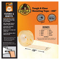 Gorilla 6036002 Tough & Clear XL - Cinta de montaje (150 pulgadas), transparente