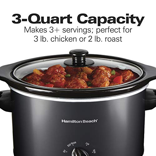 Hamilton Beach 33195 Extra-Large Stay or Go Slow Cooker, 10 Quart Capacity, Black
