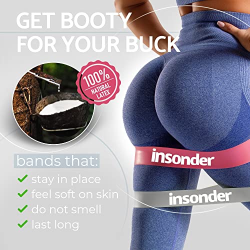 Juego de bandas de resistencia para ejercicio, bandas elásticas para entrenamiento, bandas ligeras de bucle medio y pesado, para piernas, glúteos, yoga, crossfit, fitness, terapia física, equipo de entrenamiento para el hogar, para mujeres y hombres