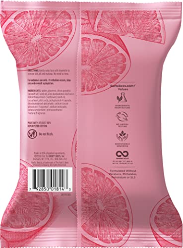 Burt's Bees Facial Cleansing Towelettes, Cucumber and Sage, 30 Count
