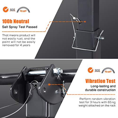IKURAM - Soporte para bicicleta de 2/3/4 con enganche de montaje doble plegable para coches, camiones, SUV y furgonetas con un receptor de enganche de 2 pulgadas (mejor momento para comprar)