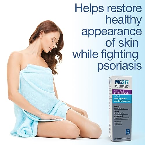 MG217 crema para la psoriasis, 3% de ácido salicílico crema hidratante para la psoriasis, 3.5 onzas líquidas