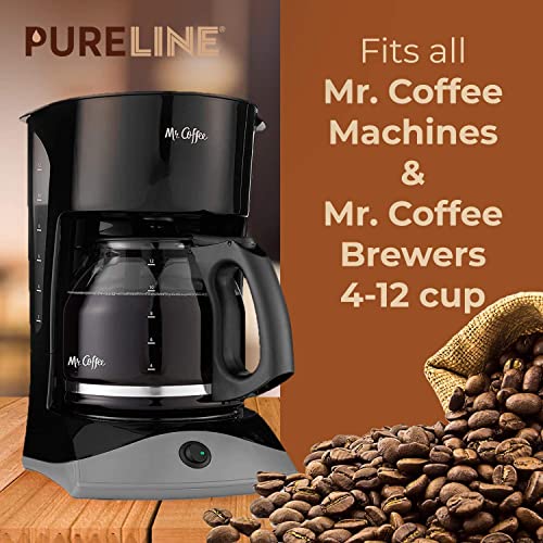 Pureline - 12 discos de filtro para filtro de agua Mr. Coffee Cartucho de repuesto de carbón - Ajuste universal para máquinas de café Mr.