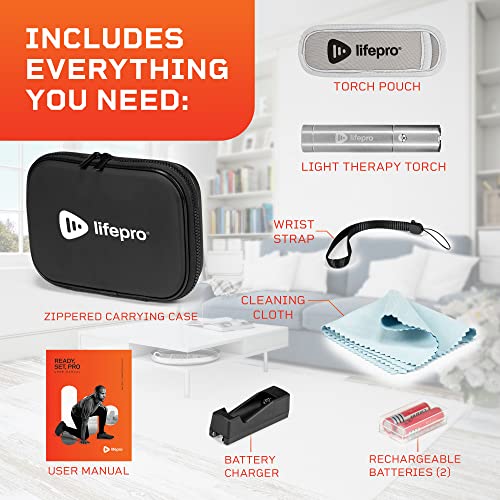 LifePro Terapia de luz infrarroja y roja para dolor articular y muscular. Dispositivo de terapia de luz roja para alivio del dolor. Terapia de luz infrarroja cercana para inflamación, uso facial y corporal, 3 longitudes de onda.
