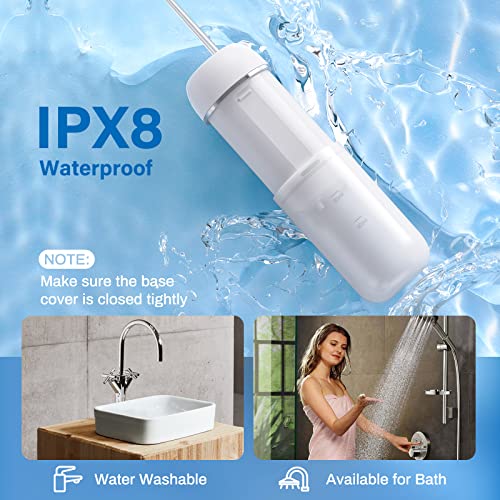 Water Flosser Cordless for Teeth, PONYFREE Mini Portable Oral Irrigator with 9 Pressure Modes, Water Teeth Cleaner Pick, Unique Pressure Stabilization Technology