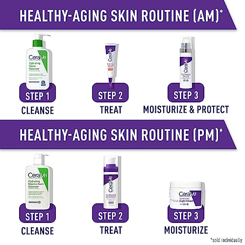 CeraVe - Sérum antienvejecimiento de retinol para rostro | 1 onza | Serum en crema para suavizar las líneas finas | Sin fragancia