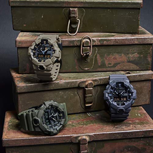 Casio De los hombres 'G Shock' resina de cuarzo reloj Casual, color: gris (modelo: ga-700uc-8acr)