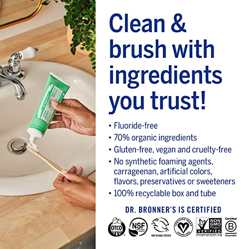 Dr. Bronner’s - All-One Toothpaste, Spearmint (5 oz, 3-Pack)