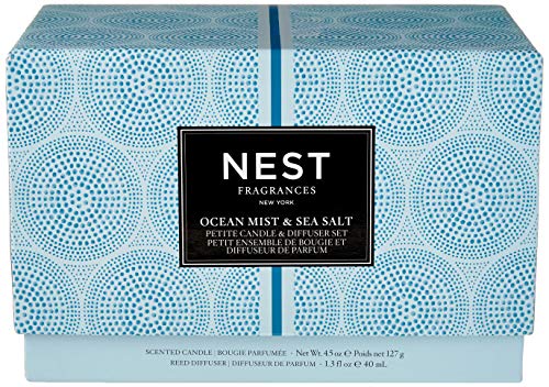 NEST Fragrances Ocean Mist & Sea Salt - Juego de Vela y difusor de Varillas