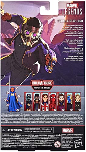 Hasbro Marvel Legends Series - Figura de T'Challa Star-Lord de 15 cm - con diseño Premium, 3 Accesorios y 1 Pieza de Figura para armar
