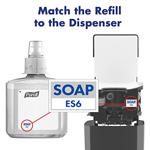 Purell HEALTHY SOAP Soft & Foam ES6 Kit de iniciación, 1 – 1200 ml sin fragancia de jabón + 1 dispensador de jabón sin contacto de grafito PURELL ES6 (paquete de 1) – 6472-1G