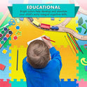 ProSource Puzzle Solid Foam Play Mat for Kids