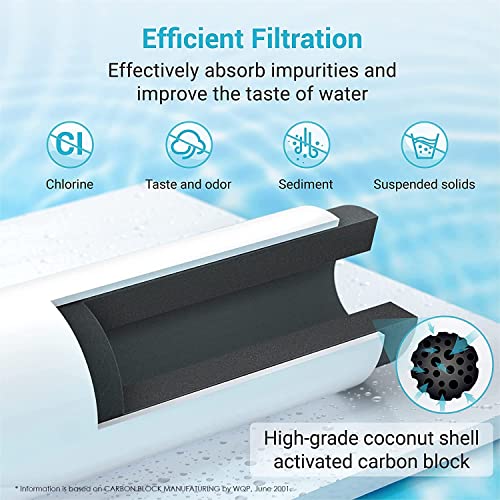 AQUACREST DW2042FR-09 Refrigerator Water Filter, Compatible with Daewoo DW2042FR, Kenmore 46-9130, DW2042FR-09, Aqua Crystal DW2042F-09
