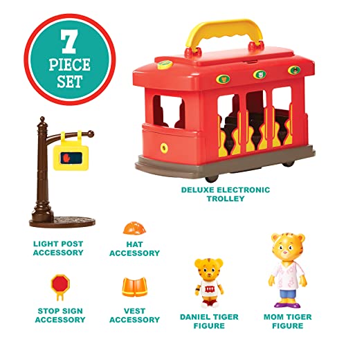 Daniel Tiger's Neighborhood 87833 Daniel Tiger-Deluxe Electronic Trolley Vehicle