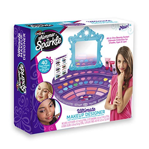 Cra-Z-Art 17551 Shimmer n Sparkle Ultimate Makeup Designer Lighted Mirror Table Top Vanity, Multicolor