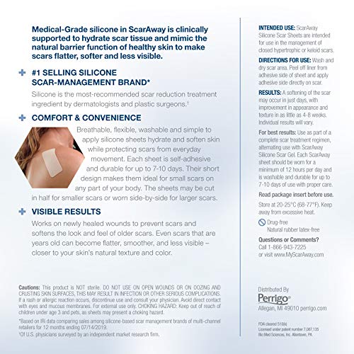 ScarAway Silicone Scar Sheets (1.5" x 3") 8 ct