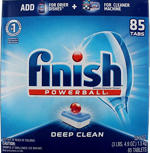 Finish 89729CT Powerball - Pastillas para lavaplatos (aroma fresco, 85 unidades, 4 cajas)