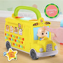 Just Play CoComelon Autobús de Aprendizaje Musical, reconocimiento de números y Letras, fonética, Juguete de autobús Escolar Amarillo Que Reproduce ABC y Ruedas en el autobús