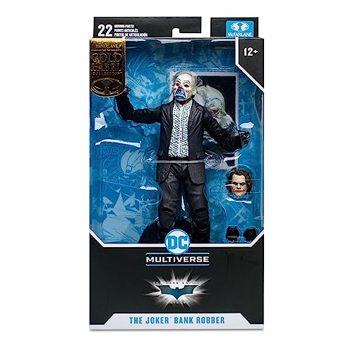 McFarlane Toys Batman The Dark Knight Trilogy The Joker Bank Robber Gold Label SDCC 2023 Figura exclusiva