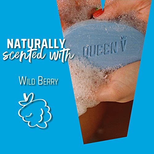 Queen V The Ph-balance Rosewater & Aloe Cleansing Bar, Wild Berry, 3.5 oz