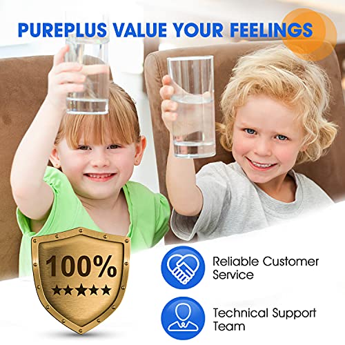 PUREPLUS Filtro de sedimentos plisado para toda la casa de 10 x 4.5 pulgadas para agua de pozo, cartucho de repuesto para GE FXHSC, Culligan R50-BBSA, Pentek R50-BB, DuPont WFHDC3001, American Plumber W50PEHD, GXWH40L, paquete de 3 unidades