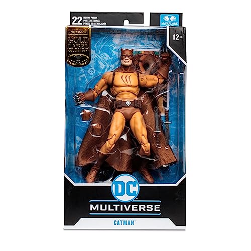McFarlane Toys - DC Multiverse - Catman (Villains United) Gold Label Figura de acción de 7 Pulgadas