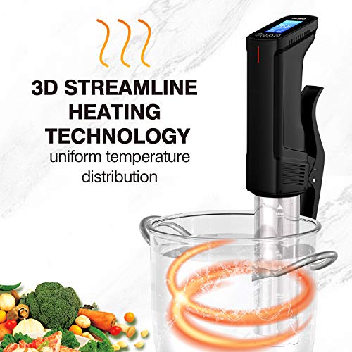 Inkbird Culinary Sous Vide - Cocina de precisión Wi-Fi, circulador de inmersión de 1000 W con componentes de acero inoxidable, interfaz digital, temperatura y temporizador para cocina