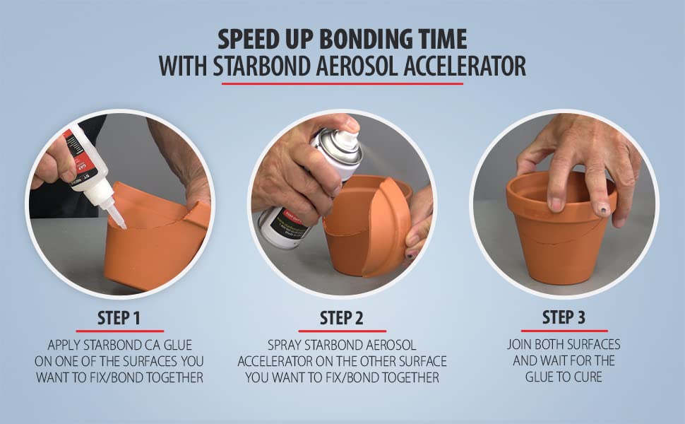 STARBOND EM-02 Super Fast Thin, Premium Instant CA (calcomanía de cianoacrilato) Super Glue Plus tapa extra y micropuntas, 2 onzas (para torneado de madera, giro de bolígrafo, pasatiempo, estabilización, acabado, incrustación)