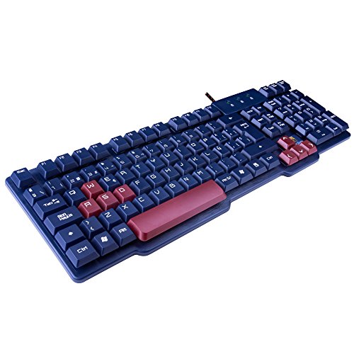 Mars Gaming MKBC - Teclado (Estándar, Alámbrico, USB, Interruptor de membrana, QWERTY, Negro, Granate)