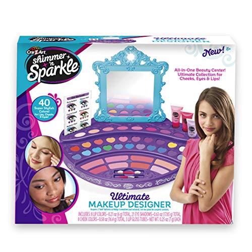 Cra-Z-Art 17551 Shimmer n Sparkle Ultimate Makeup Designer Lighted Mirror Table Top Vanity, Multicolor