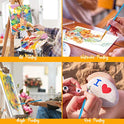 Juego de pinceles de pintura acrílica, punta redonda, pinceles de nailon para pintura al óleo, acuarela, pintura de rostro, arte de uñas, detalles en miniatura y pintura en roca