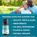 OraRestore - Tratamiento natural para mal aliento - Mezcla concentrada de aceites esenciales - Pasta dental líquida formulada por dentista y enjuague bucal para encías y dientes saludables, aceite de dientes para cuidado bucal con libro electrónico de 15