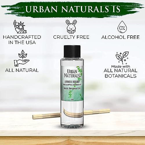 Urban Naturals Top Stress Relief Eucalyptus Spearmint Reed Diffuser Oil Refill