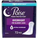 Poise Incontinence Overnight Pads, Ultimate Absorbency, Long, 27 Count (Pack of 4)