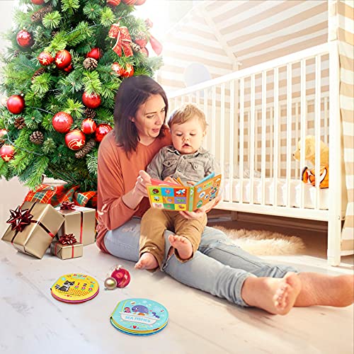 Growsland Baby Bath Toys 3 Pack Bath Books with Bath Squirt Toys Soft Waterproof Books Baby Learning and Sound Bath Time Toys for Toddlers Infants Children Boys and Girls