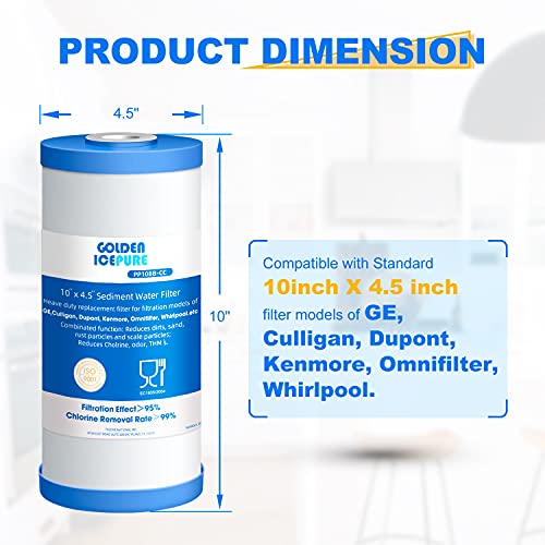 ICP-PP10BB-CC-2 PACK whole house heavy duty Sediment +Carbon Combinated Water Filter 10"