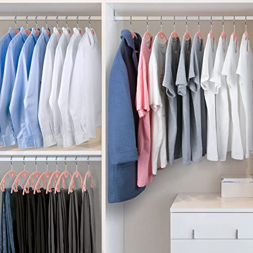 IEOKE Perchas de terciopelo, paquete de 50 perchas sin hombros para trajes, ultra delgadas, ahorro de espacio, giro de 360 grados, gancho resistente, perchas duraderas para suéteres, abrigos, chaquetas, camisas y vestidos
