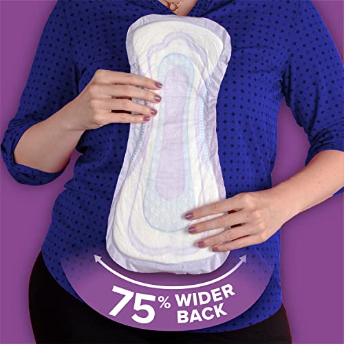 Poise Incontinence Overnight Pads, Ultimate Absorbency, Long, 27 Count (Pack of 4)