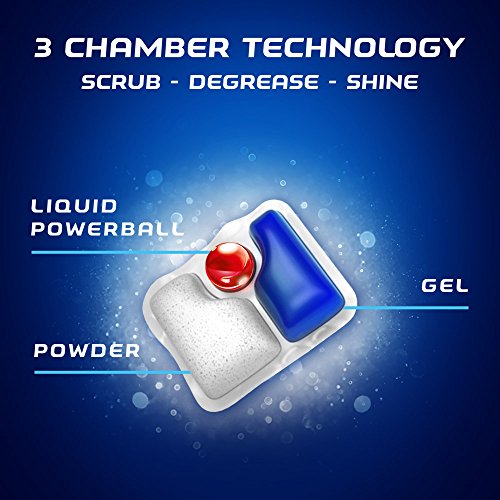 Finish Quantum Max Powerball, pastillas detergentes para lavaplatos, Ultimate Clean & Shine