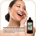 Quinn's Raw African Black Jabón orgánico líquido cuerpo y cara lavado 32 onzas