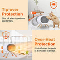 F.EASY.D Calentador de espacio, calentador de espacio pequeño de 1000 W para uso en interiores, calentador de cerámica PTC de calentamiento rápido, bonito calentador de espacio portátil para oficina, hogar, recámara, baño, computadora