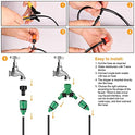Kit de riego de jardín, sistema de riego automático de planta de 30 m, kit de tubos de riego micro DIY para tubos de riego, manguera de distribución en blanco, boquillas atomizadoras para invernadero, lecho de flores, patio, césped