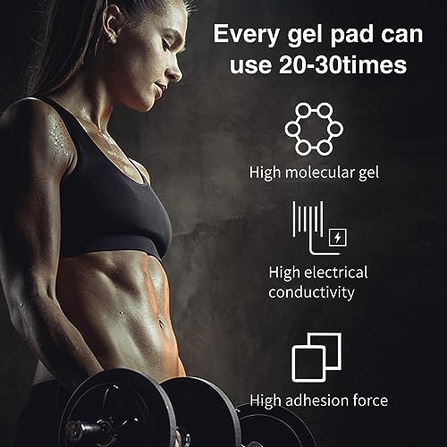 PAMASE Almohadillas de gel de repuesto para entrenador muscular abdominal, accesorio para cinturón tonificante de entrenamiento abdominal