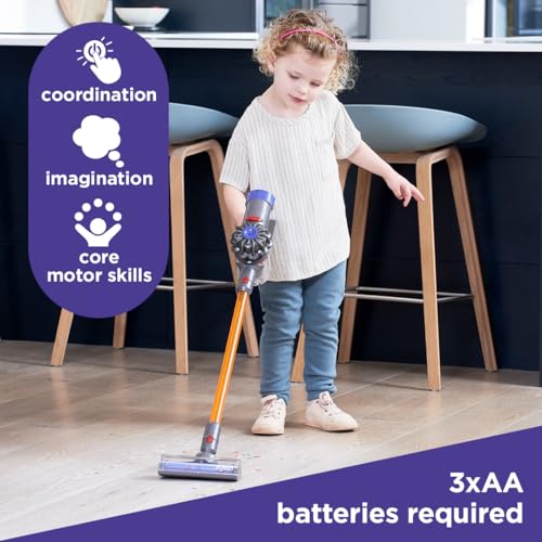 Casdon Dyson Aspiradora inalámbrica | Aspiradora interactiva Dyson para niños a Partir de 3 años | Incluye succión de Trabajo para un Juego Realista