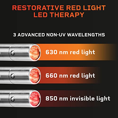 LifePro Terapia de luz infrarroja y roja para dolor articular y muscular. Dispositivo de terapia de luz roja para alivio del dolor. Terapia de luz infrarroja cercana para inflamación, uso facial y corporal, 3 longitudes de onda.